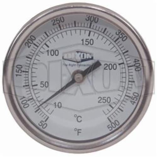 Dixon® 30090104 Model 30 Thermometer, 50 to 500°F, 1 % Accuracy, 1/2 in MNPT Connection