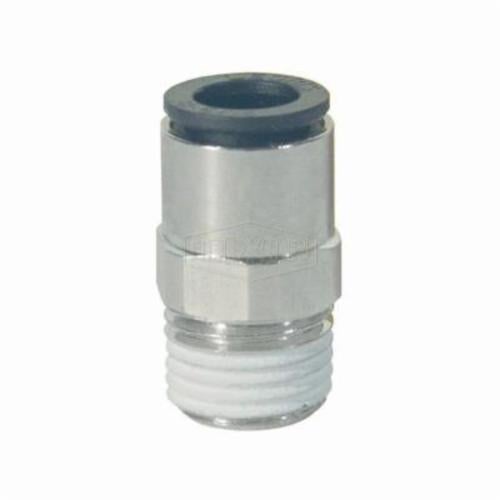 Legris by Dixon® 31756014 Push-In Connector, 1/4 x 3/8 in Nominal, MNPT x Tube, 290 psi Pressure, Brass/Nylon, Domestic