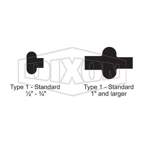 Dixon® 40MP-UW200 Standard Clamp Gasket, 2 in Nominal, 1-7/8 in ID x 2-33/64 in OD, Buna-N, Domestic