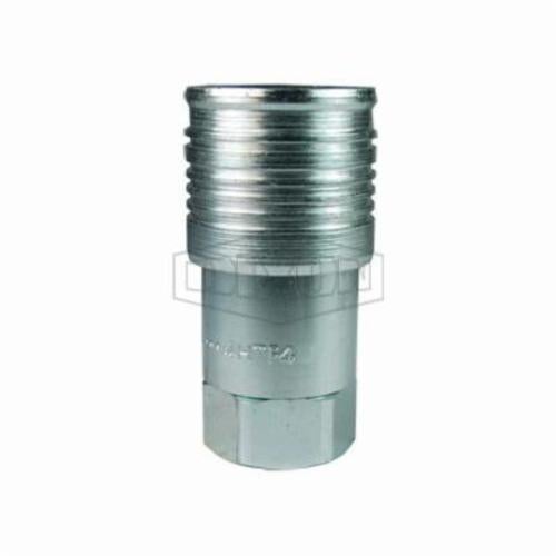 Dixon® 4HTOF6 HT Series Flush Face Quick Connect Coupling, 1-1/16-12 Nominal, Female O-Ring Boss™ End Style, Steel, Domestic