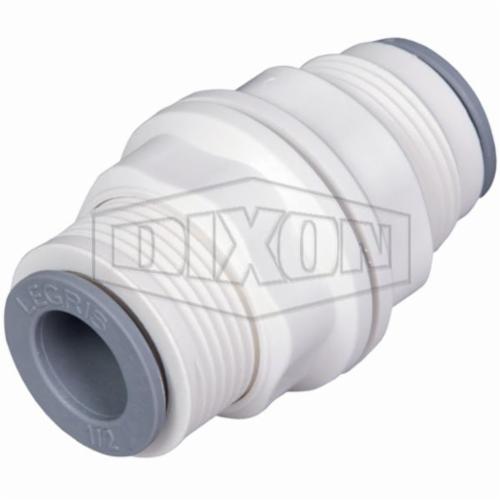 Dixon® 63165600WP2 LIQUIfit™ Bulkhead Union, 1/4 in Nominal, Tube End Style, Nylon, Domestic