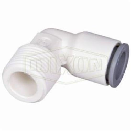 Dixon® 65795611WP2 LIQUIfit™ Fixed 90°  Elbow, 1/8 x 1/4 in Nominal, MNPT x Tube End Style, Nylon, Domestic