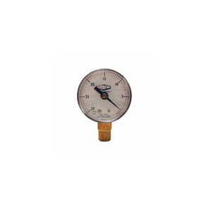 Dixon® GL105 Vacuum Gauge, 0 to 30 in Hg, 1/4 in NPT Lower Mount