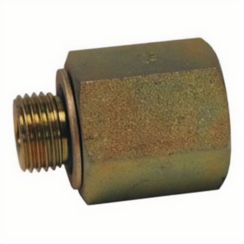 Dixon® M7455-4-12 Hydraulic Tube To Pipe Adapter, 1/4-18 x M12x1.5 Nominal, Female NPTF x Male Metric Parallel, Steel