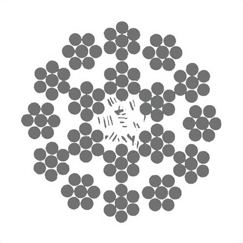 HSI® 7/16 in Compact 18 HSLR Rotation-Resistant Wire Rope, 18x7, Made in USA, Per Foot