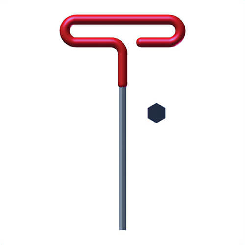 Eklind® 51208 Hex Key, Hex Drive, Cushion Grip/Loop T-Handle Handle, Alloy Steel, Black Oxide