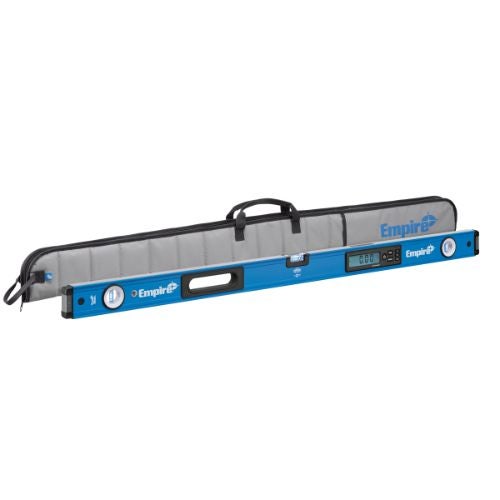Empire® E105.48 True Blue® E105 Digital Box Level, 48 in L, 3 Vials, Aluminum, (1) Level/(2) Plumb Vial Position