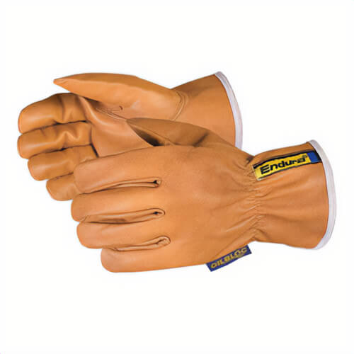 Superior Glove® 378GOBKLXL Endura® General Purpose Gloves, Driver, XL, Oilbloc™/Grain Goatskin Leather, Slip-On Cuff, Tan