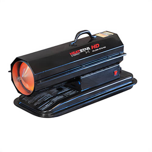 Heatstar® F170250 Air Forced Heater, 50000 btu/hr, Diesel and Kerosene Fuel, 4 gal Tank, 0.38 GPH Fuel