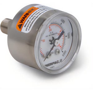 Enerpac® 1534R Dry Style Rear Mount Hydraulic Pressure Gauge, 0 to 6,000 psi, 1-1/2 in dia Gauge, 1/8 in NPTF Connection