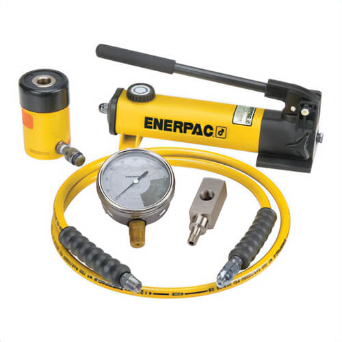Enerpac® SCH121H Hollow Hydraulic Cylinder and Hand Pump Set, 12 ton, 1.63 in, 10,000 psi