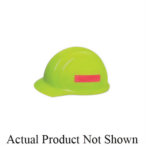 ERB® 19570 Prismatic Reflective Sticker, 4 in L x 1 in W, Fluorescent Lime