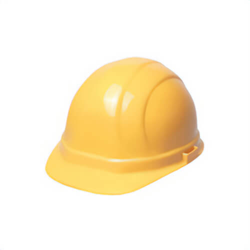 ERB® 19952 Omega II® Front Brim Hard Hat, Yellow, 6-1/2 Fits Mini Hat, 8 Fits Max Hat, 6-Point Suspension, ANSI Class C