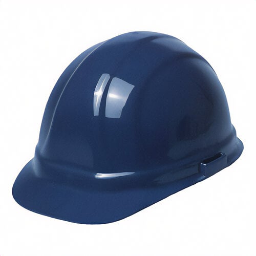ERB® 19993 Omega II® Front Brim Hard Hat, Dark Blue, 6-1/2 Fits Mini Hat, 8 Fits Max Hat, 6-Point Suspension, ANSI Class C