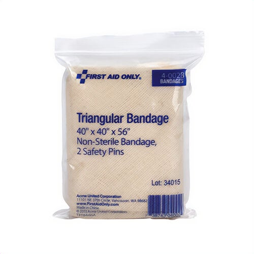 First Aid Only® 4-002B Triangular Bandage, Muslin/Fabric