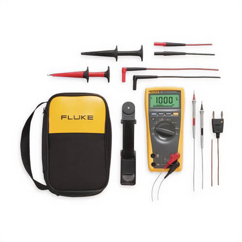 Fluke® FLUKE-179/EDA2 SureGrip™ ToolPak™ Digital Multimeter Combo Kit, 1,000V AC/DC, 10 A, 50 MOhm, Digital Display