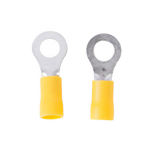 GB® 10-107 Ring Terminal, 12 to 10 AWG Conductor, Insulated Barrel, Vinyl, Yellow