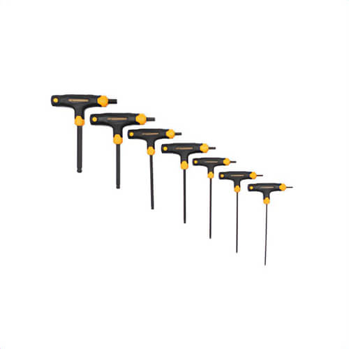 Gearwrench® 83516 Standard Hex Key Set, 7 pc, 2.5 to 10 mm Hex, Ball End Drive, T-Handle Handle, ASME, Alloy Steel