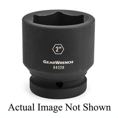 GearWrench® 84230 Socket, Impact Rated, Imperial, Hex Drive, 1 in Drive, Standard Socket, 2-5/8 in Socket, 3.465 in OAL