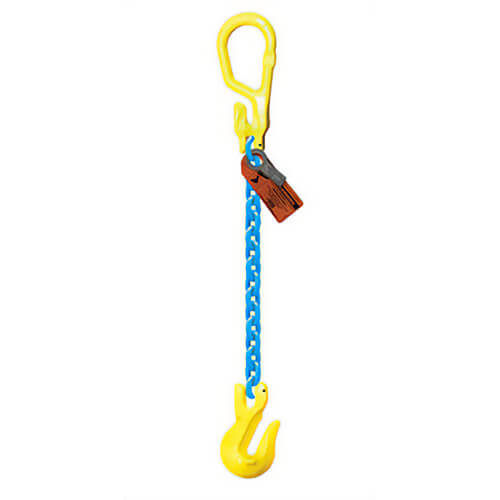GrabiQ® Single Leg, 5/16 in, Adjustable Chain Sling, MG1-GG, 15 ft Length, 5700 lb WLL