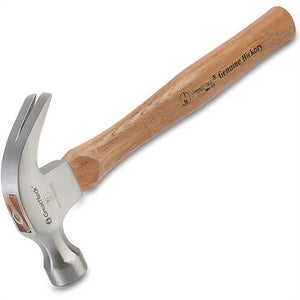Greatneck® W16C Hickory Curved Claw Hammer, with Hickory Handle, 16 oz