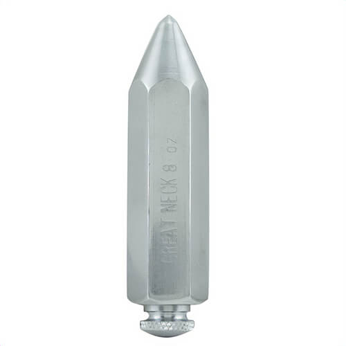 GreatNeck® 8PB Hexagonal Plumb Bob, 8 oz, Steel, Chrome Plated