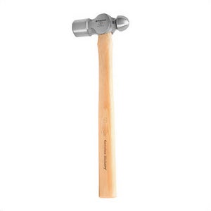 GreatNeck® BP16 Ball Pein Hammer, Ball Pein, 16 oz Drop Forged Steel Head, Hickory Wood Handle