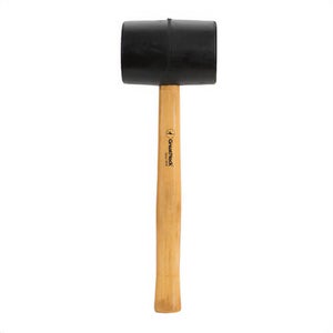 GreatNeck® RM32 Mallet, Non-Marring Face, 32 oz Rubber Head, Hickory Handle