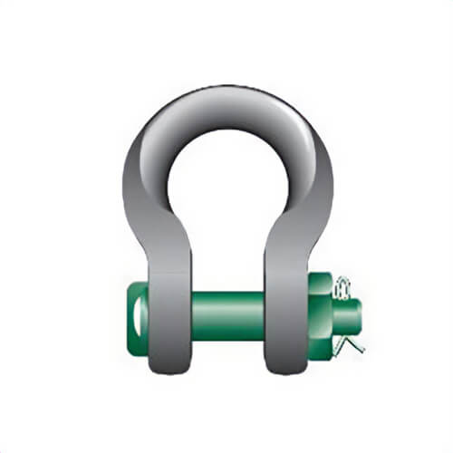 Green Pin® SLGPF0040 P-6033 Bolt and Nut Sling Shackle, Grade 8, 40 ton WLL, 2-5/32 in dia, 13-1/32 in L, Painted