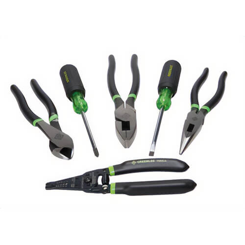 Greenlee® 0159-36 Apprentice Tool Set, 6 pc, ANSI/ASME Specified Specifications Met, Chrome Vanadium Steel