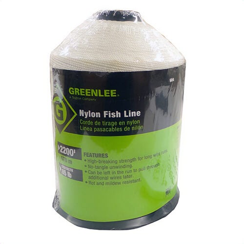 Greenlee® 604 Conduit Fishline, 85 lb Tensile, 2200 ft L, Nylon, for Use with Mighty Mouser® Blow Gun