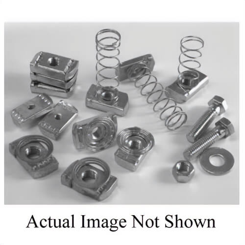 Gregory G-STRUT® GN811 Channel Nut with Short Spring, 3/8-16 Thread, 3/8 in Thick, Steel