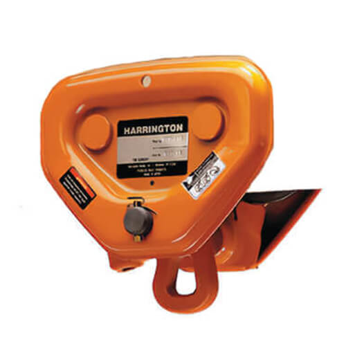 Harrington® PT020 PT Series Compact Lightweight Push Trolley, 2 ton Load, 3.23 to 6.02 in, Up to 2.4 in, 21.7 in, 4.4 in