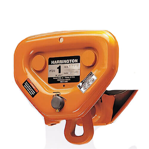 Harrington® PTF2030 PT Series Push Trolley, 3 ton Load, 3-15/64 to 6-1/64 in, 24 in, 25-3/4 in, 5-3/8 in