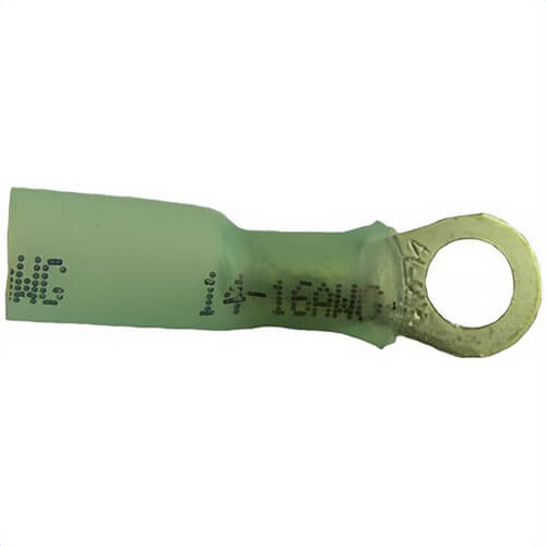 Hillsdale Terminal 40100 Heat Shrink Ring Terminal, 16-14 ga, #10 Ring, 100 pk