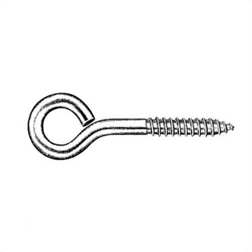 Hindley 11105 414 Lag Screw Thread Eye Bolt, 5/16 in, 4-3/4 in L Shank, Zinc Plated