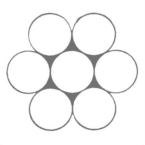 HSI® 1/2 in, Guy Strand Cable Wire Rope, 1x7, Galvanized, ASTM A475 Class A EHS Zinc Coated Steel, Import, Per Foot