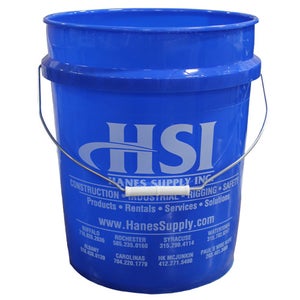 HSI® Blue Pail with Metal Handle, 5 gal
