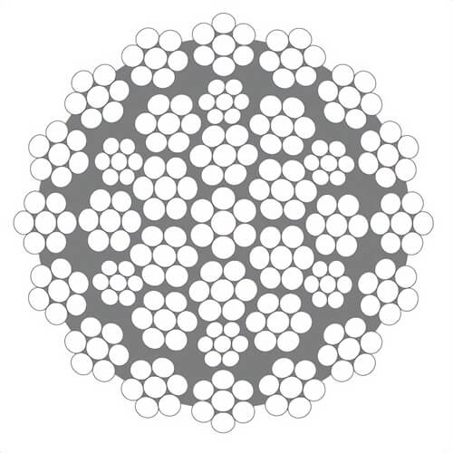 HSI® 9/16 in, Starlift Rotation-Resistant Wire Rope, 35x7, Right Lang Lay, Import, Per Foot