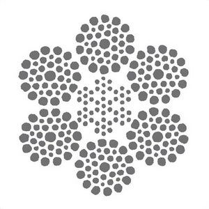 HSI® 1-3/4 in, Class A Wire Rope, 6x36, Warrington Seale, Right Regular Lay, IWRC, Dry Galvanized, Import, Per Foot