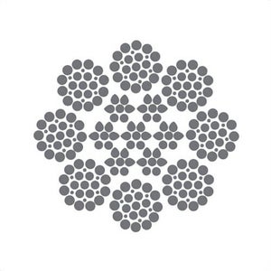 HSI® 7/16 in, Rotation-Resistant Wire Rope, 8x25, Filler Wire, Right Regular Lay, IWRC, Import, Per Foot