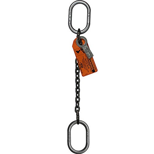 HSI® Single Leg Chain Sling, 3/8 in dia, 6 ft Length, Oblong to Oblong Link Ends, 8,800 lb Working Load Limit