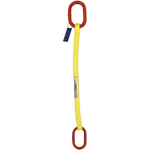 HSI® Single Leg Nylon Sling, 1 in Web Width, 2 ft Length, Oblong to Oblong Link Ends, 3,000 lb Vertical Capacity