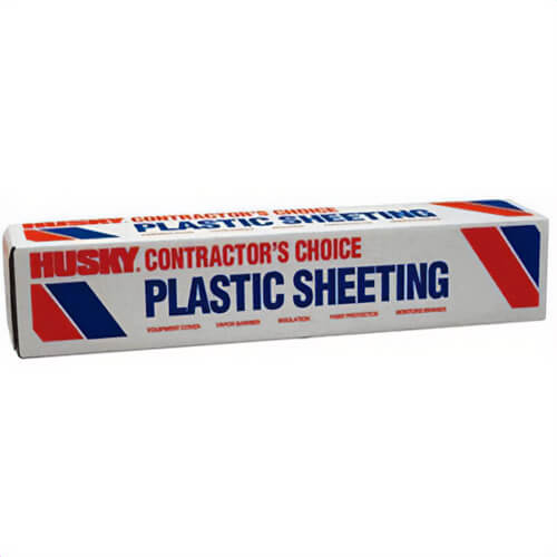 Husky® CF01520-200 Plastic Sheeting, 1.5 mil, 12 ft x 200 ft, Clear Poly