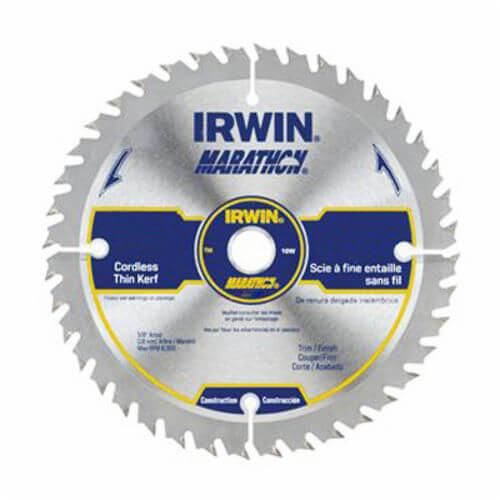 Irwin® Marathon® 14023 Cordless Circular Saw Blade, 6-1/2 in dia x 0.039 in Thick, 5/8 in Arbor, 40 Teeth