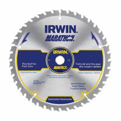 Irwin® Marathon® 14053 Circular Saw Blade, 8-1/4 in dia x 0.055 in Thick, 5/8 in Arbor, 40 Teeth