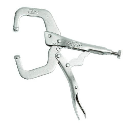 Irwin® Vise-Grip® Original™ 17 6R® Locking C-Clamp with Regular Tip, Nickel Plated, 1-1/2 in D Throat, 2-1/8 in Jaw Opening