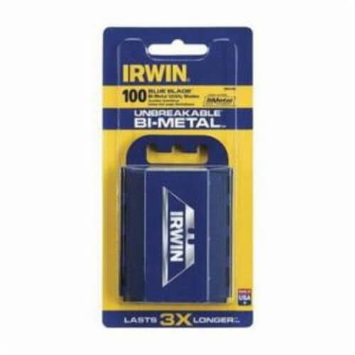 Irwin® 2084400 General Purpose Utility Knife Blade with Dispenser, Bi-Metal, Sharp Point/Straight Edge, 2-3/8 in L x 3/4 in W Blade