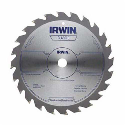 Irwin® Classic® 25130 Corded Portable Circular Saw Blade, 7-1/4 in dia x 0.055 in Thick, 5/8 in Arbor, 24 Teeth
