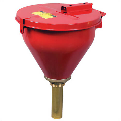Justrite® 08207 Large Steel Drum Funnel for Flammables